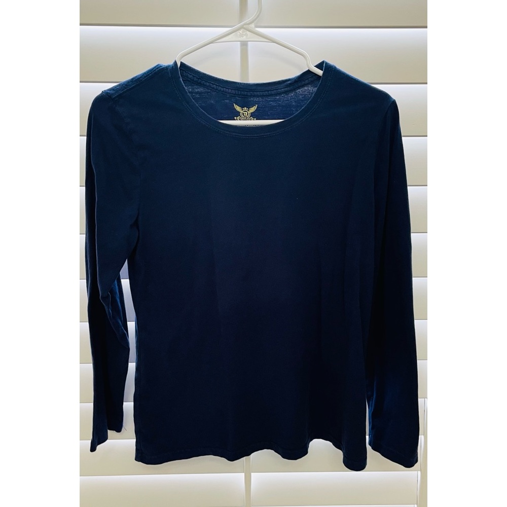 Faded Glory Women’s Basic Navy Blue Long Sleeve Top